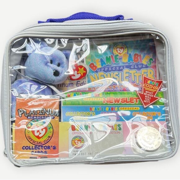 Ty Beanie Babies Offical Club Vintage Platinum Edition Zip Membership Kit. NEW. - Picture 1 of 7